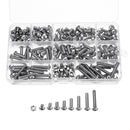 600Pcs M5 304 Stainless Steel Hex Socket Cap Head Screw Washer Nut Kit 6-30mm Optional Length