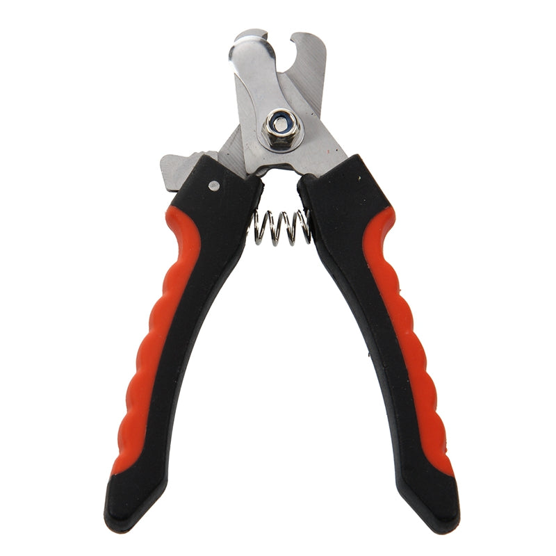 Stainless steel nail clipper file for pet dogs red black small size  M9I3