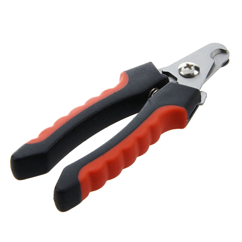 Stainless steel nail clipper file for pet dogs red black small size Q7S1
