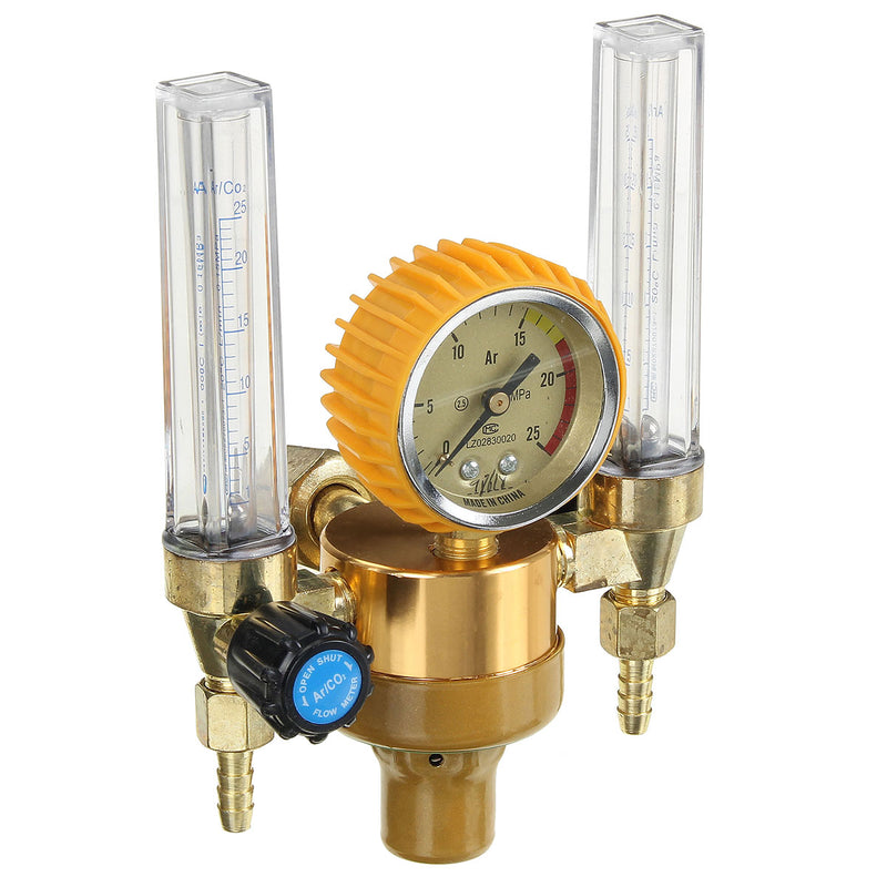 Argon Pressure Reducing Regulator Pressure Gauge 2 Tube Mig Tig Flow Meter Control Valve