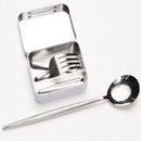 304 Stainless Steel Reusable Cutlery Set Travel Dinnerware Set Detachable Fork Soup Spoon Knife Kit