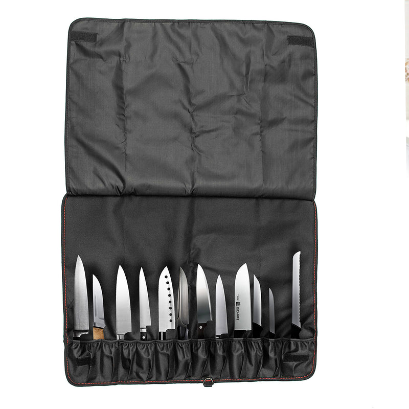 12 Pocket Cutter Roll Bag For Chefs Holds 12 Cutter Portable Chef Cutter Case 50X18cm