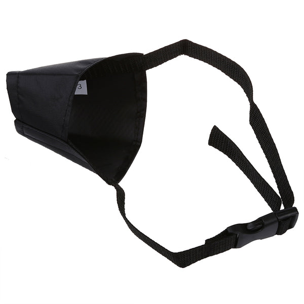 Muzzle Grating Adjustable nylon Black For Dog Training 8cm Size 3 H9Y7