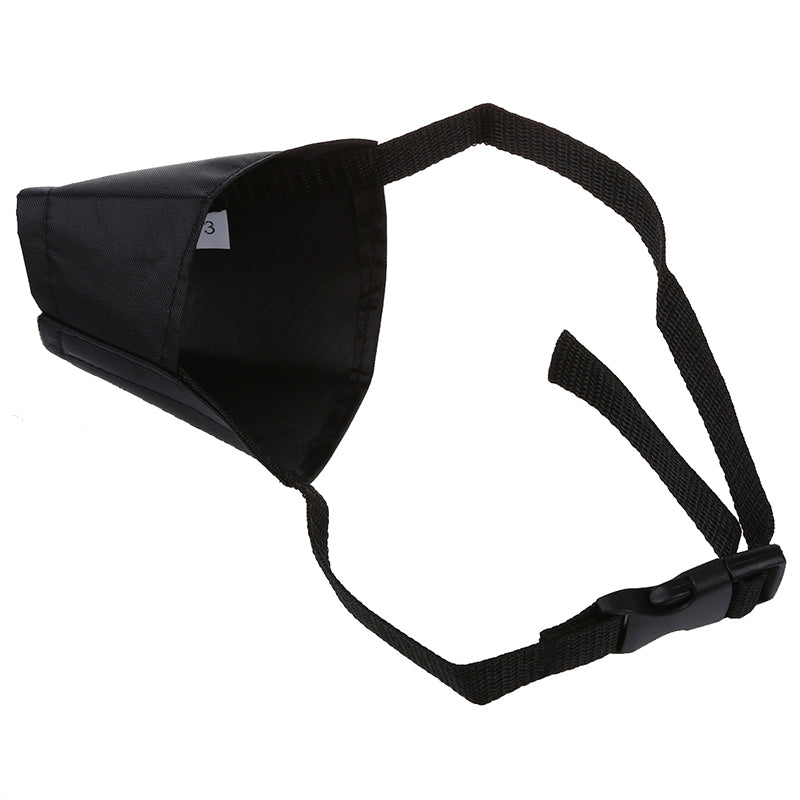 Muzzle Grating Adjustable nylon Black For Dog Training 8cm Size 3 H9Y7