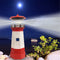 Solar LED Lighthouse Waterproof IP67 Automatical Rotating Light Beam Decoration Tower Lamp