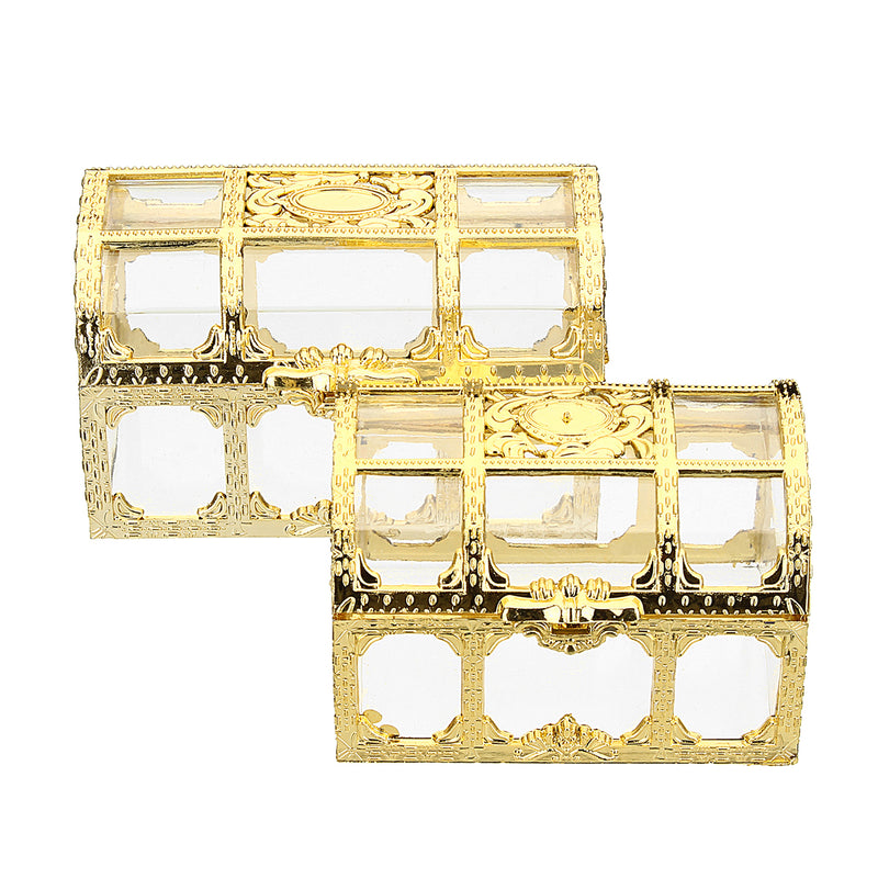 Treasure Chest Jewelry Box Crystal Gem Storage Organizer Mini Case Birthday Gifts