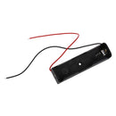 Battery Storage Case Box Holder for 1 x 18650 with 6 Wire Lead Black V7Y8