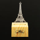 3D Eiffel Tower Induction Control Plug In LED Night Light Desk Table Lamp