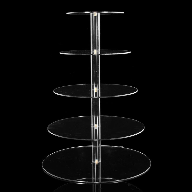 5 Tier Acrylic Cupcake Cake Stand Party Wedding Birthday Cake Tower Display Holder Decorations