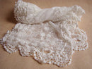 Women embroidered lace scarf white X9Y2