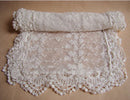 Women embroidered lace scarf white X9Y2