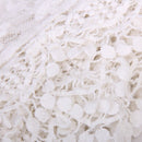 Women embroidered lace scarf white X9Y2