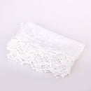 Women embroidered lace scarf white X9Y2
