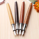 Handmade Nature Wood Barrel China Fountain Pen Extra Fine Nib 0.38mm Writing Pen