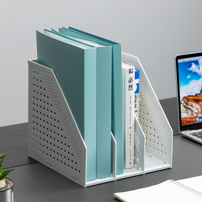 Deli 78995 Adjustable Document Trays File Holder 3 Layers PP Magazine Book File Organizer for Office