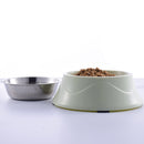 Pet Double Bowls Thickened Stainless Steel Cat Dog Drinking Bowl Pet Feeders