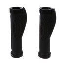 Pair Black Rubber Mountain Bike Bicycle Cycling Lock On Handlebar Grips S8J5