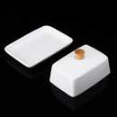 Porcelain Butter Dish With Lid Holder Serving Storage Tray Plate Storage Container Pizza Plate