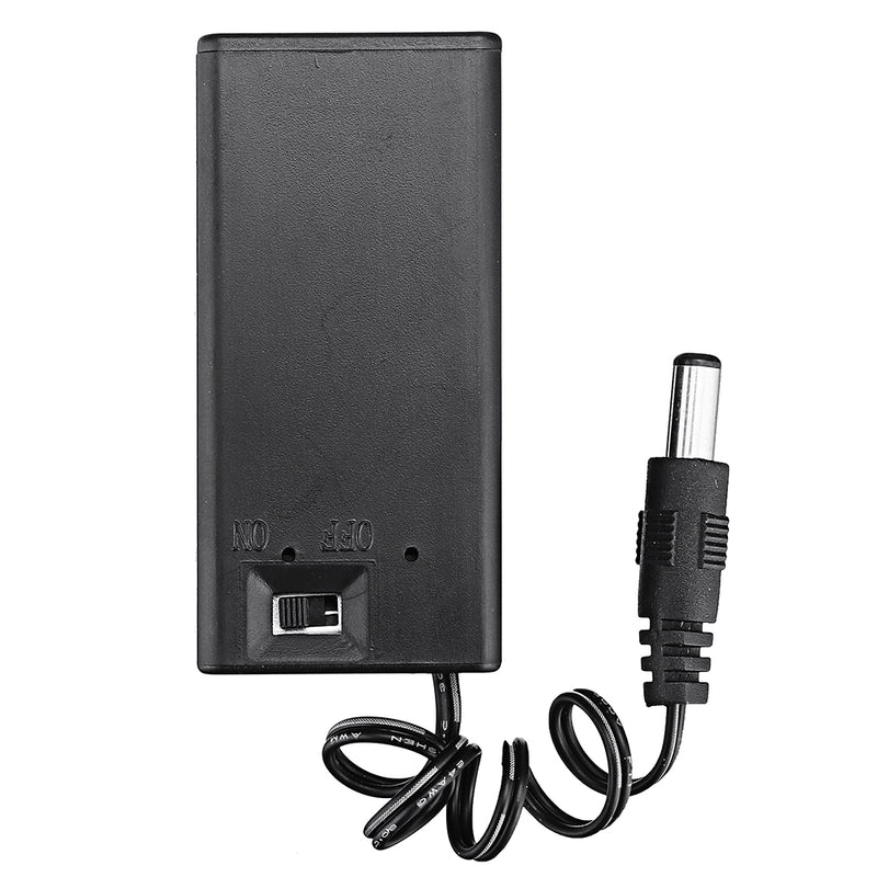 9V-6F22 Battery Charging Box Fully Sealed Battery Holder Case with Switch for 9V Battery