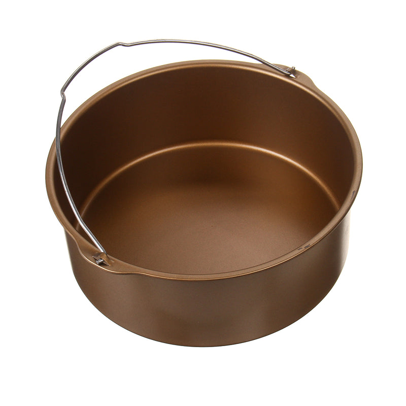 8pcs 9 Inch Non-stick Air Fryer Accessories Cake Pizza BBQ Roast Barbecue Baking Pan