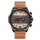 CURREN 8259 Casual Quartz Watches Rubber Band Military Analog Leather Quartz Wrist Watch