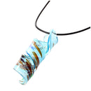 Swirl Glass Blue Collar Dangle Earrings Jewelry Set L1P7