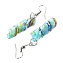 Swirl Glass Blue Collar Dangle Earrings Jewelry Set L1P7