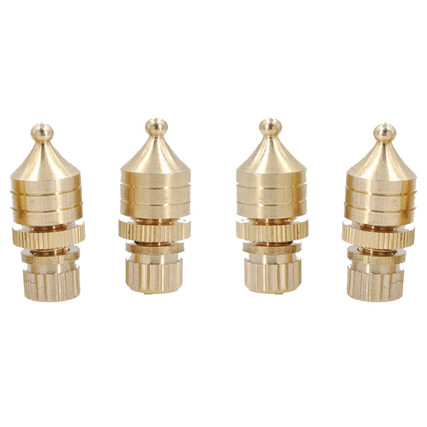 4pcs Copper Gilded Speaker Spikes Isolation Stand Foot Pads Audio Amplifier Base Connector