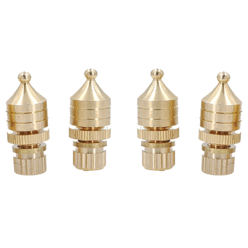 4pcs Copper Gilded Speaker Spikes Isolation Stand Foot Pads Audio Amplifier Base Connector