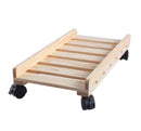 H-type Four Wheel Thickening Wood Computer Case Host Moving Bracket Adjustable CPU Stand