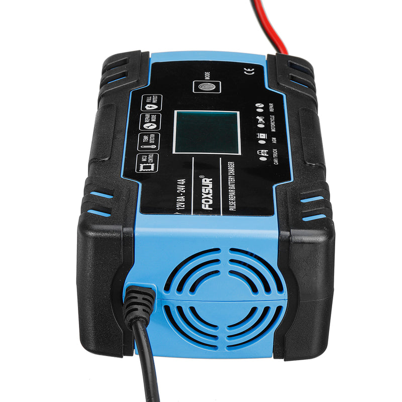 Display Battery Charger 12V 8A/24V 4A Automotive Smart Battery Maintainer for Car Truck Motorcycle Multi-function Repair Car Charger