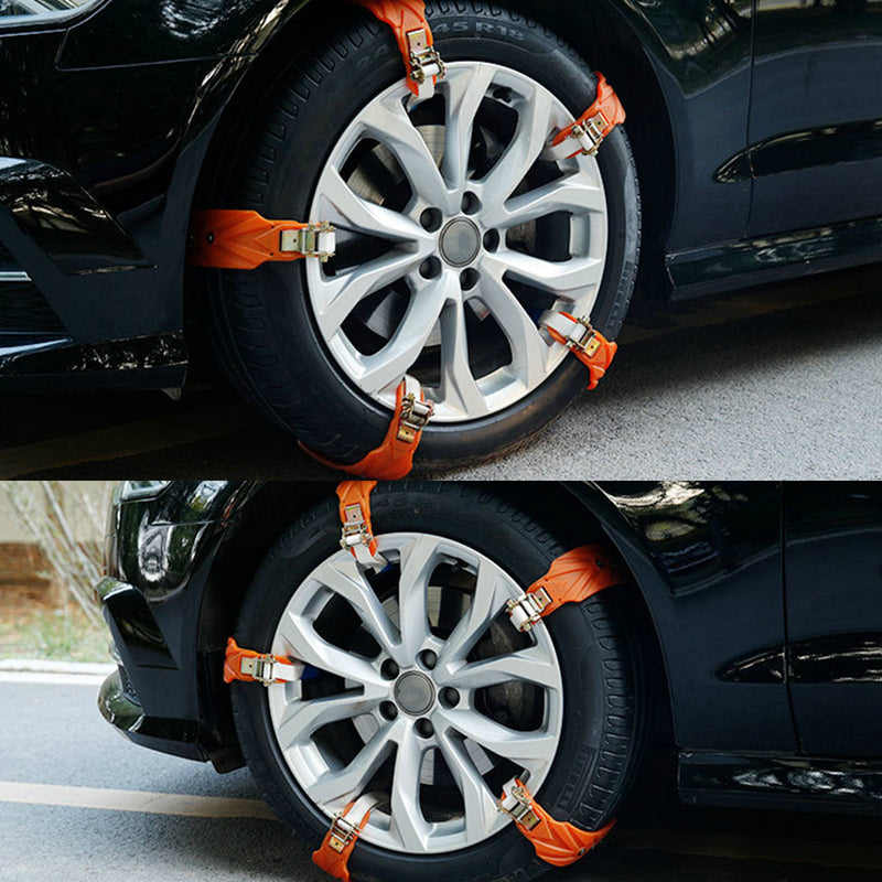 2pcs Universal Car Snow Chain Vehicle Anti Skid Tire Emergency Sand Ground Strap