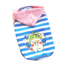 Sweater T-shirt Cotton for Dog with Hood Print Blue Piglet Size M I6E5