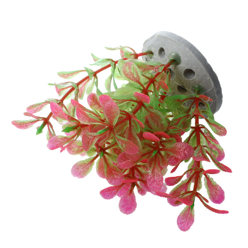 Plastic Plant Decoration for Aquarium Fish Tank Pink Green 10cm U9I2