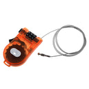 3 Feet Cable Lock Retractable Combination for Luggage Cycling - Orange H4X2