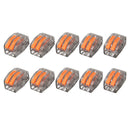 Excellway ET15 20Pcs 2 Pin Spring Terminal Block Electric Cable Wire Connector