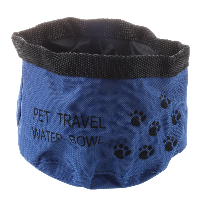 Pet Dog Cat Bowl Water Food Feeder Portable Collapsible Foldable Travel BluU4C7
