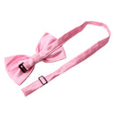 Men's Plain Polyester Pre Tied Wedding Bow Tie (pink) U3X8