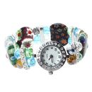 Glass Crystal Bracelet with Round Dial Watch T4P6