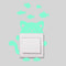 Honana DX-139 Fluorescent Glow Cat Thinking Fish Switch Wall Sticker Home Bedroom Decor
