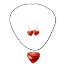 Necklace Set Fashion Murano Glass Heart H6L3