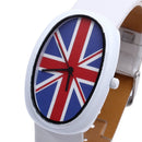 White Leather Strap Wrist Quartz Watch for Women Girl Gift U5C9