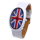 White Leather Strap Wrist Quartz Watch for Women Girl Gift U5C9