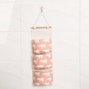 3 Grids Wall Hanging Storage Bag Organizer Toys Container Decor Pocket Pouch Desktop Organizer