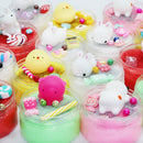 Fluffy Slime DIY Mochi Squishy Cat Chick Crystal Silk Cloud Mud 100ml Stress Reliever Kids Adults Play Toy