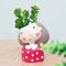 ROOGO Creative Models Artificial Flowers Resin Cartoon Succulents Flower Pot Micro Landscape Combination Home Decoration