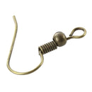 50X Metal Earrings Hook 0.5mm Bronze Color V6T8