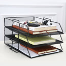 Single layer stackable file rack data rack office equipment Desktop Organizer