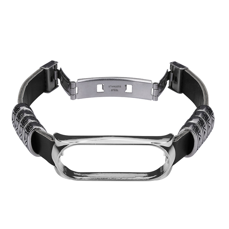 Bakeey Retro Butterfly Push Button Deployment Buckle Metal Watch Band Strap Replacement for Xiaomi Mi band 3 Xiaomi Mi band 4