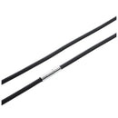 3mm Black Rubber Cord Necklace with Stainless Steel Closure - 24 Inch H2U3